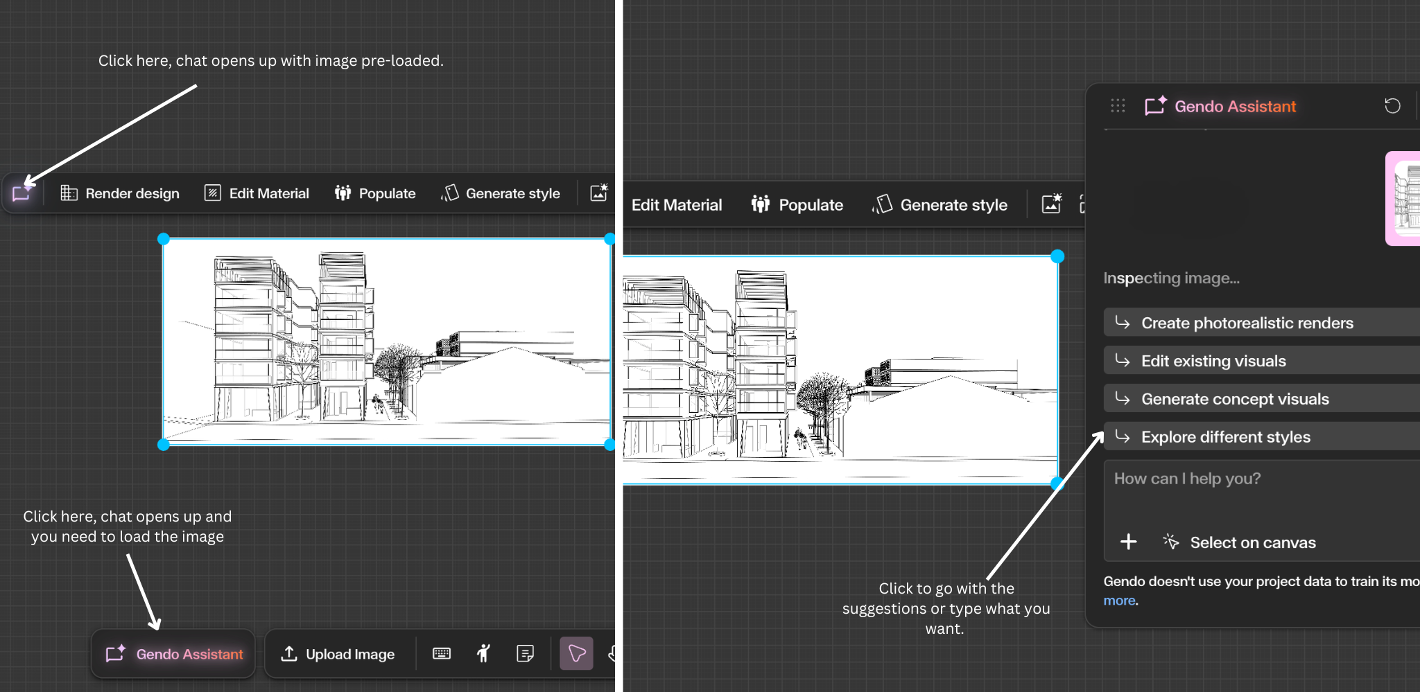 Using the Gendo AI Assistant
