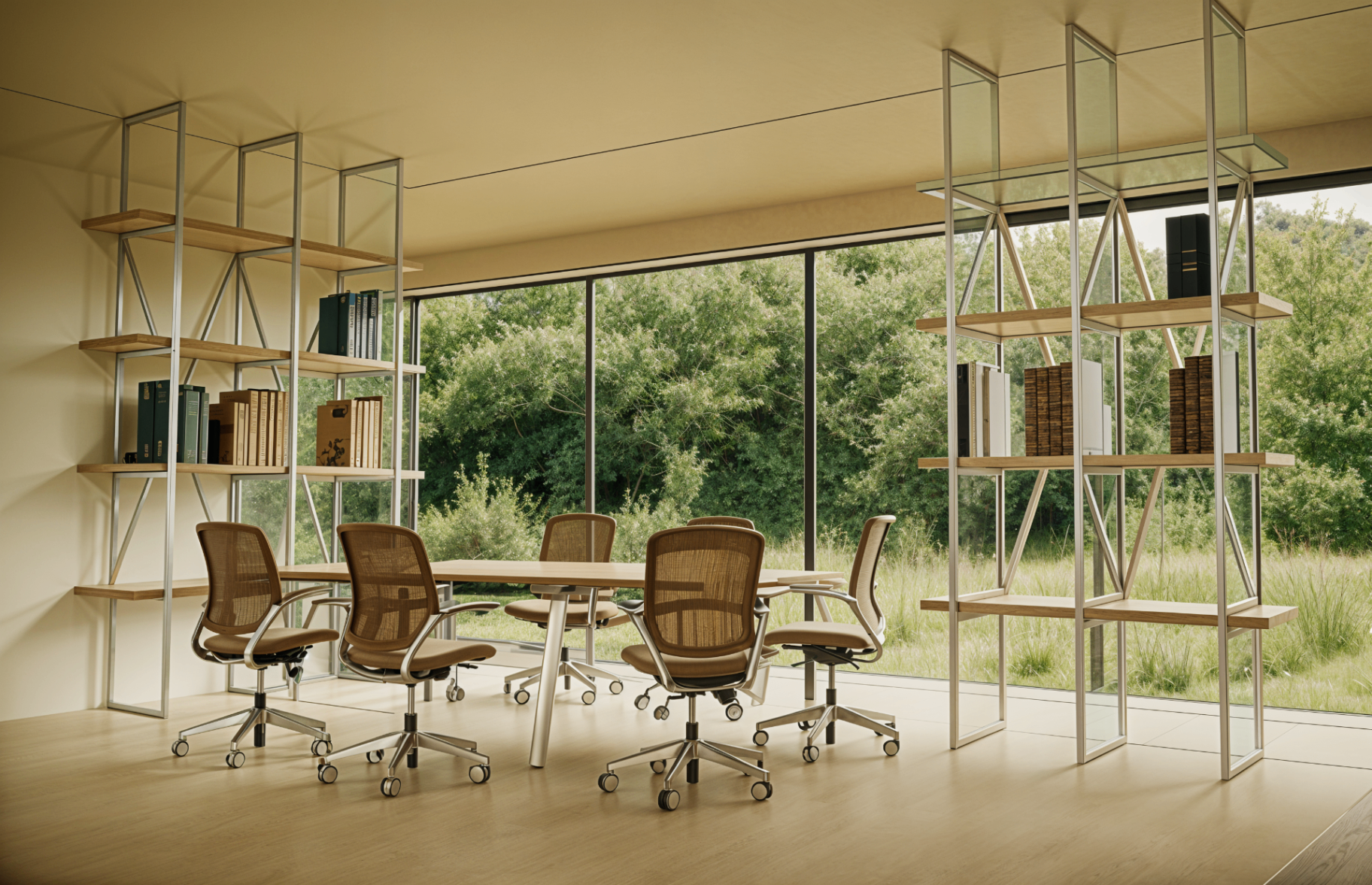 Architectural render after AI enhancement with Gendo