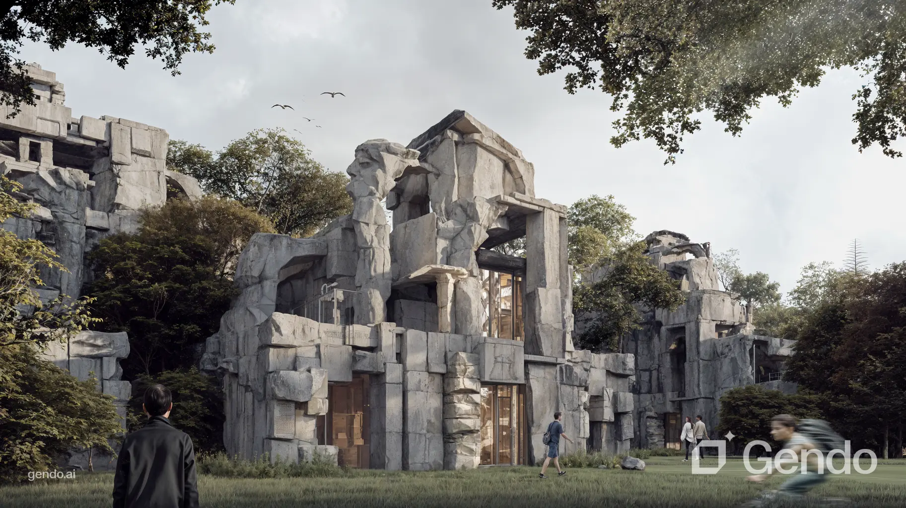 Gendo AI architectural render showing design intent preservation