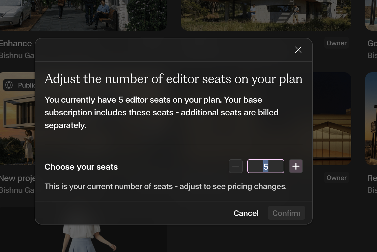 Adjust and confirm