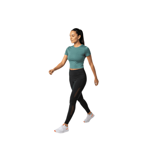 Side-view Arabic female walking cut-out PNG