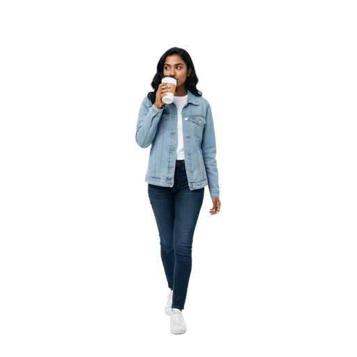 Front-view Indian female walking cut-out PNG