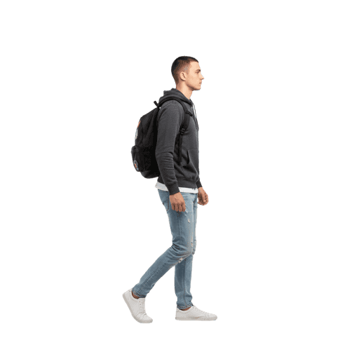 Side-view Unspecified male walking cut-out PNG