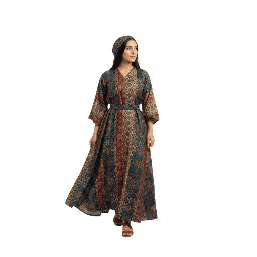 Front-view Arabic female walking cut-out PNG