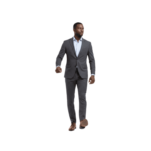 Front-view African male walking cut-out PNG