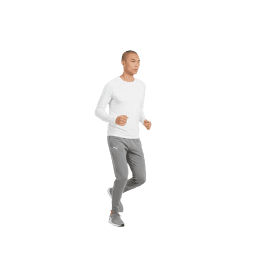 Side-view Asian male jogging cut-out PNG