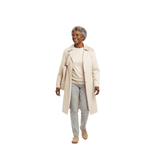 Front-view African female walking cut-out PNG