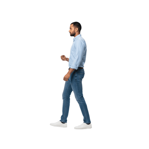 Front-view Indian male walking cut-out PNG