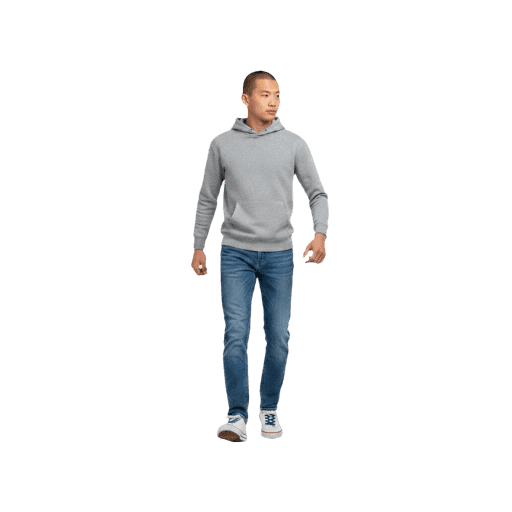 Front-view Asian male walking cut-out PNG