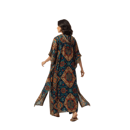 Side-view Arabic female walking cut-out PNG