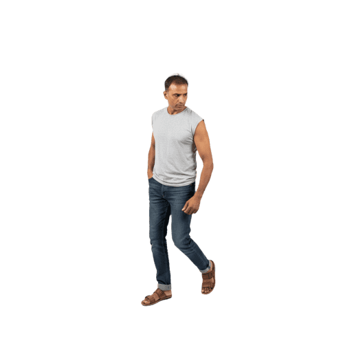 Side-view Indian male walking cut-out PNG