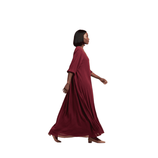 Side-view African female walking cut-out PNG