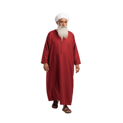 Front-view Arabic male walking cut-out PNG