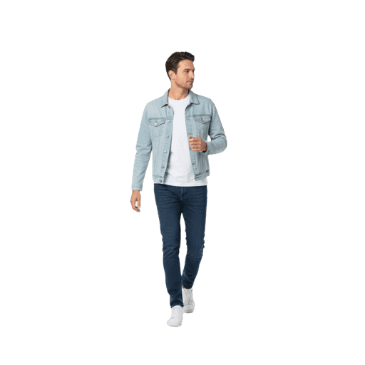 Front-view Caucasian male walking cut-out PNG
