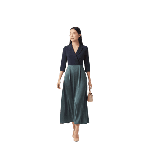 Front-view Asian female walking cut-out PNG