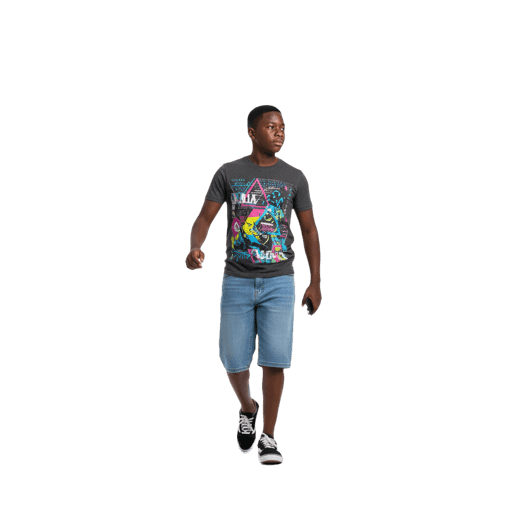 Front-view African male walking cut-out PNG