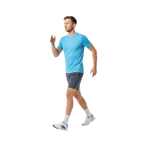 Front-view Caucasian male walking cut-out PNG