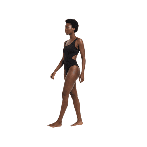 Front-view African female walking cut-out PNG