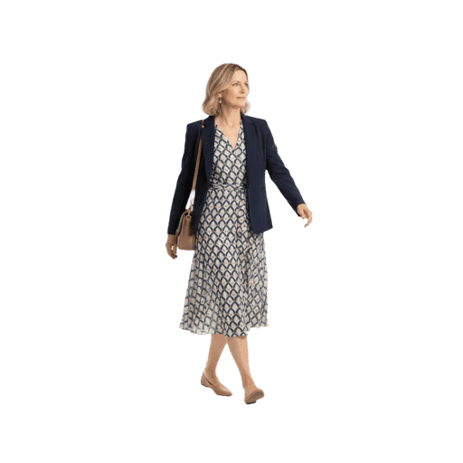 Front-view Caucasian female walking cut-out PNG