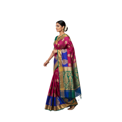 Side-view Indian female walking cut-out PNG