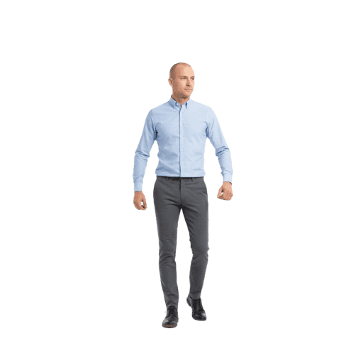 Front-view Caucasian male walking cut-out PNG