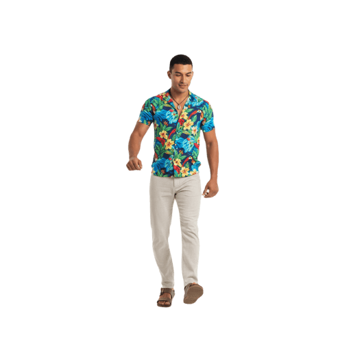 Front-view Hispanic male walking cut-out PNG