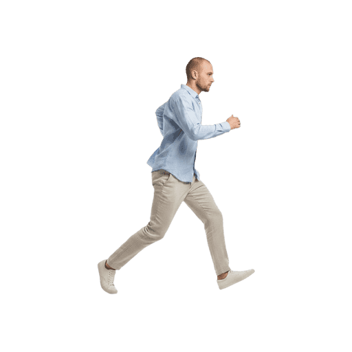 Front-view Unspecified male walking cut-out PNG