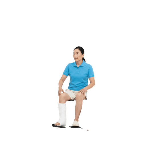 Front-view Asian female walking cut-out PNG
