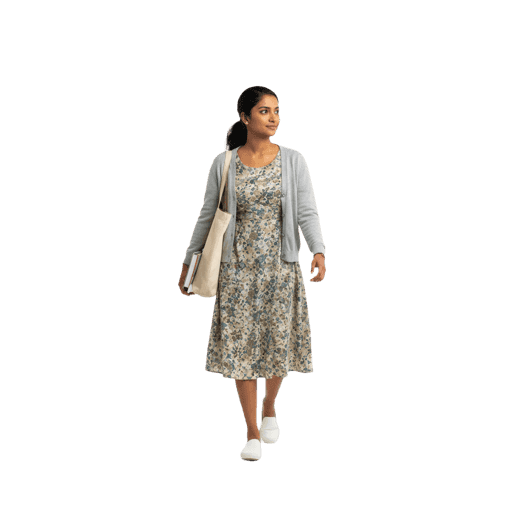 Front-view Unspecified female walking cut-out PNG