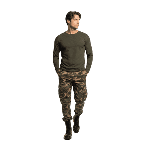 Front-view Caucasian male walking cut-out PNG