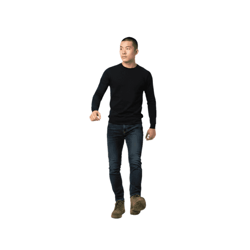 Front-view Unspecified male walking cut-out PNG