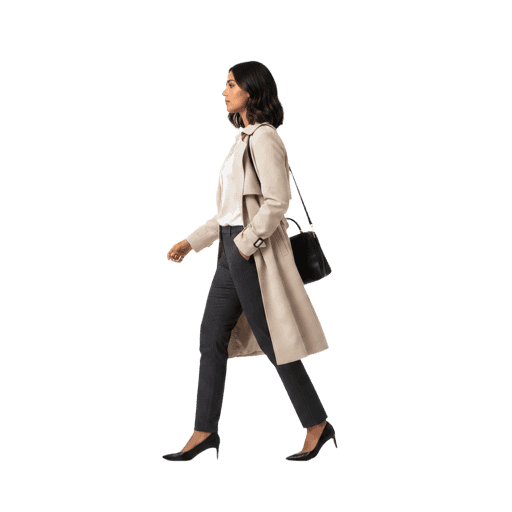 Front-view Unspecified female walking cut-out PNG