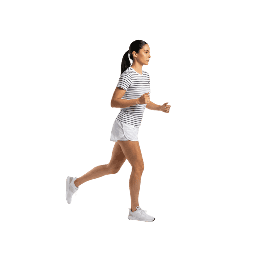 Front-view Hispanic female walking cut-out PNG