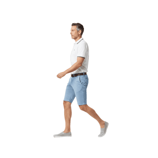 Front-view Caucasian male walking cut-out PNG