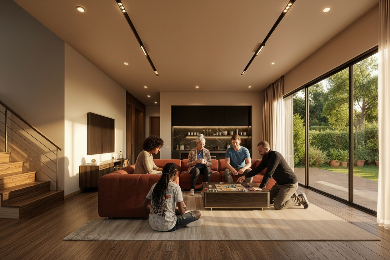 Gendo collaborative canvas showing multiplayer cursors and design annotations for interior design review